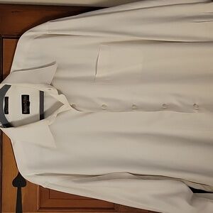 ROBERTO VILLINI Herringbone Texture Cream Button-Up Shirt